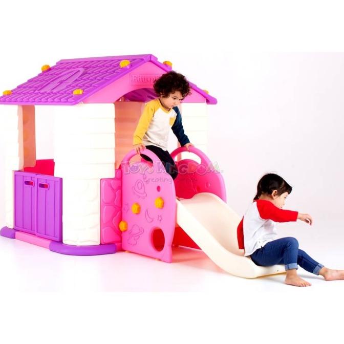 Playhouse Mainan Rumah Rumahan Prosotan EDUPLAY PLAYHOUSE 3 WITH SLIDE