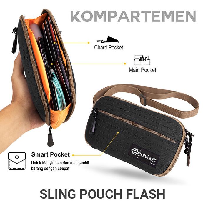 {SALE} Tas Dompet Sling Wallet Pouch Bag Neck Bag Hp Kartu Leher Mini Pria {Terlaris}