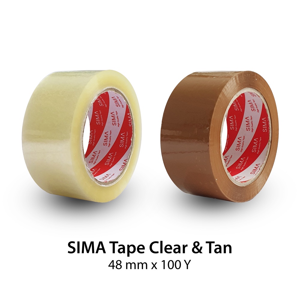 

Lakban OPP Sima 48 mm x 100 Yards Bening Coklat Selotip 2" Clear Tan Plastik Slasiban Isolasi Selotip