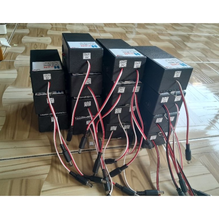 Terbaru 12.12 ups mini plus batrei in 12v, 24v out 5v,9v,12v dan 24v 2 amper cocok untuk htb,cctv,ro