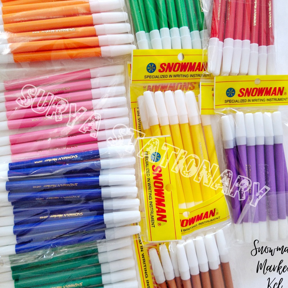 

Dijual (LSN) Snowman Marker Kecil (Lusin) / Marker Pencil 12 pcs / Spidol kecil snowman lusin