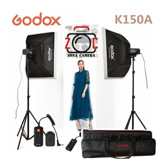 BARU  Paket Godox K150A Mini Studio Lighting Flash 150w Lampu K150 K-150A