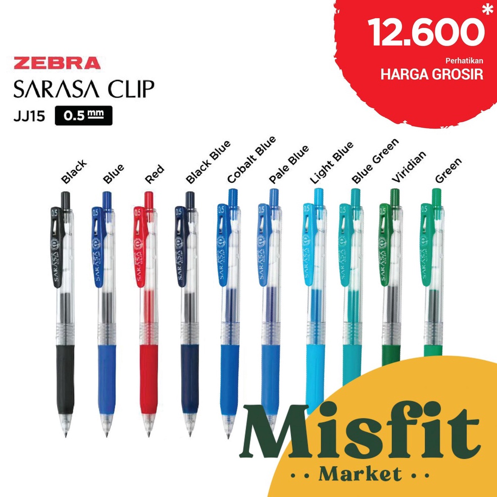 

DFLP4436 ZEBRA SARASA CLIP JJ15 Gel Pen 0.5 mm Pulpen Bolpoin