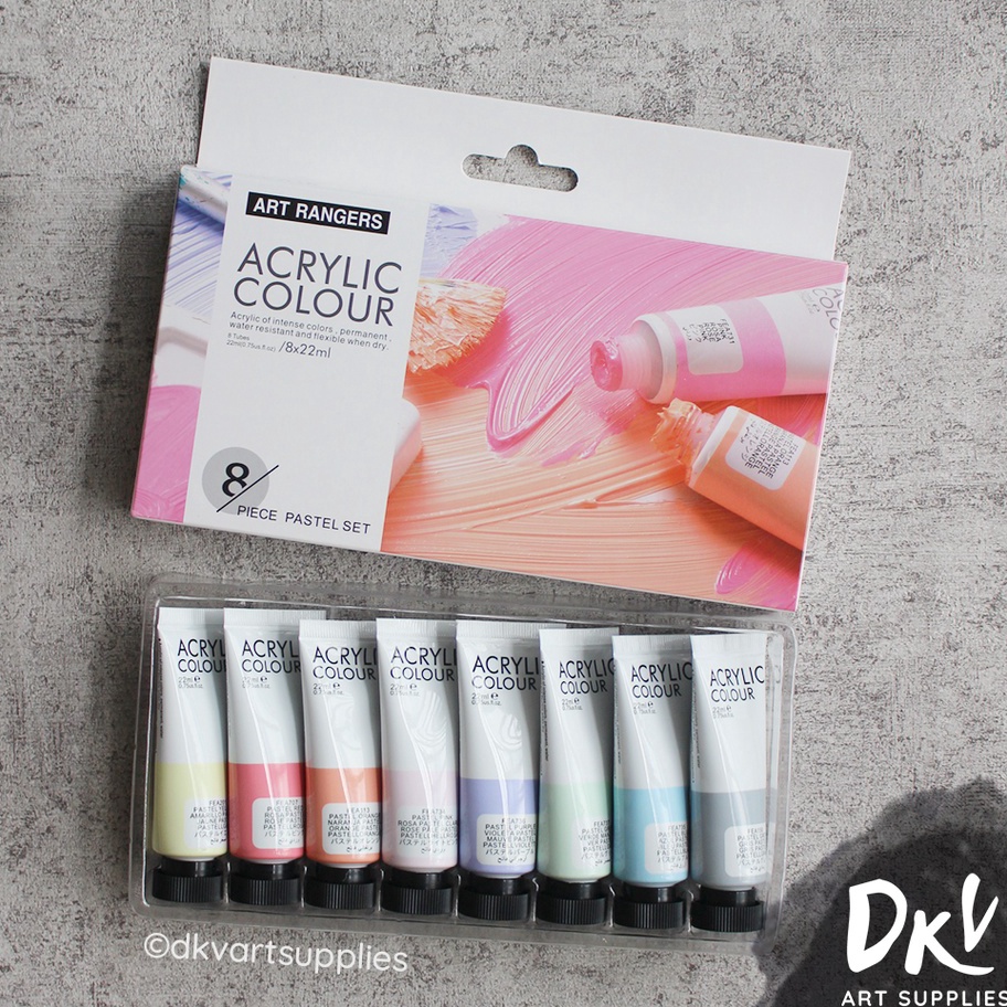 

➠❉✳ Art Ranger Rangers Pastel Metallic Acrylic Paint / Cat Akrilik set 8x22ml Hot Sale