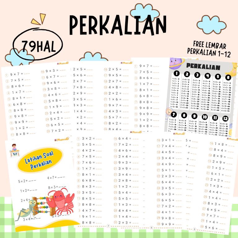 

XGHG3179 soal matematika SD/ latihan soal matematika/ perkalian/ pembagian