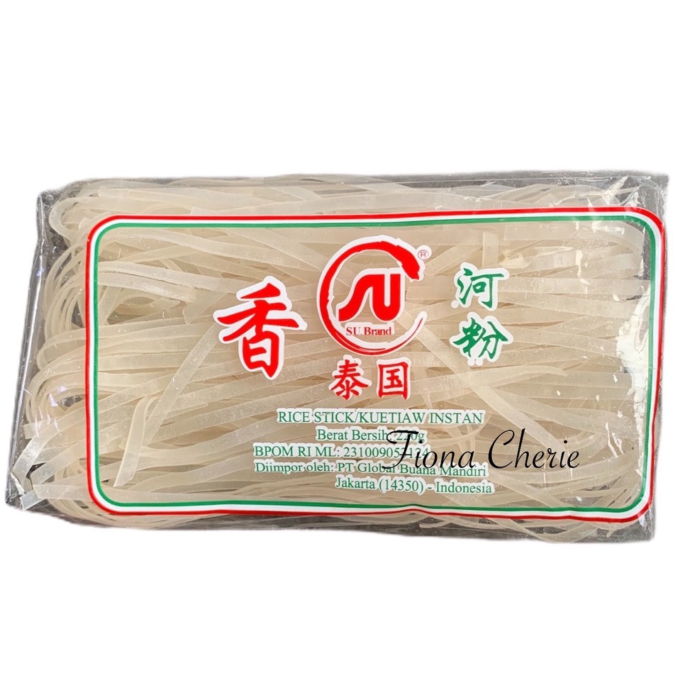 

SPXK0009 (JSO) kwetiau kering SU brand 220 gr / mie kwetiaw / kwetiaw kering