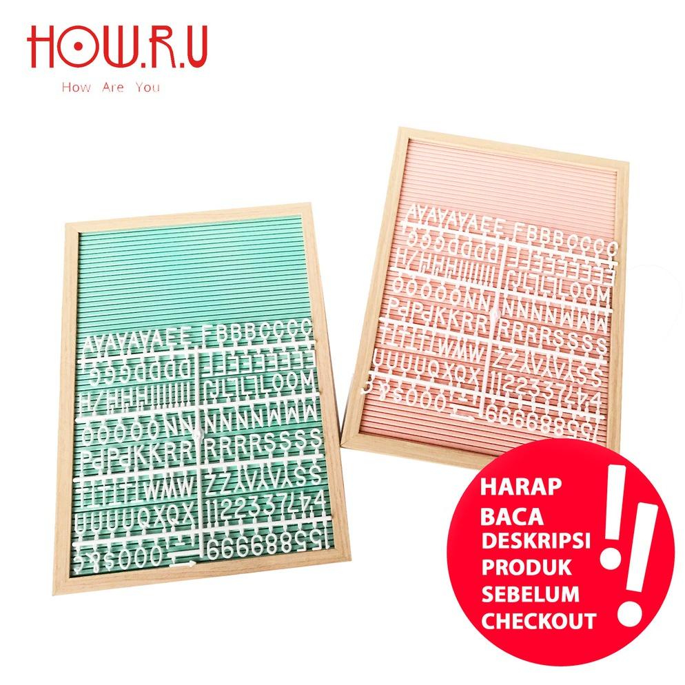 

[DEFECT] HOW.R.U | Letter Board Persegi Sudah Include Huruf / Papan Nama Bayi / Papan Menu / Dekorasi Rumah Viral 40x28 cm