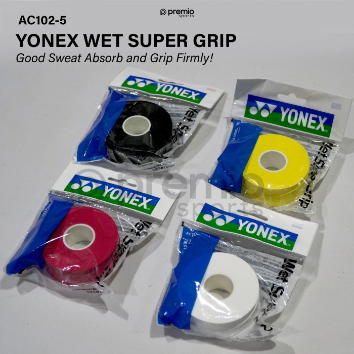Bestseller Grip Yonex Ac102-5 Jp - Grip Roll Yonex Wet Super Grip (Isi 5)