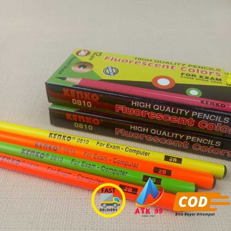 

Promo Flurescent Colors/Pensil 2B/Pensil Kenko For Exam/Pensil Computer