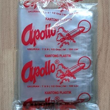 

&<&<&<&] Kantong Plastik PP 0.5 Ons Merk Apollo 7x9 isi 100lbr/pack