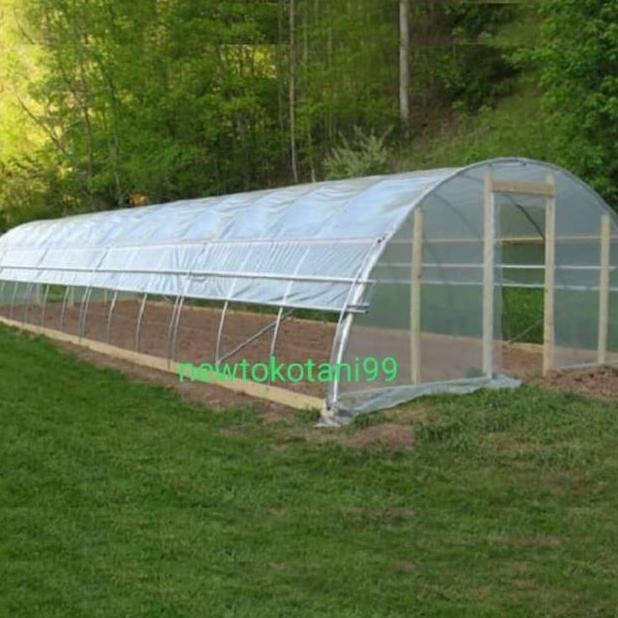 Plastik Uv 14% Lebar 3 Meter Tebal 200 Micron Eceran Untuk Green House Atap Penjemuran Atap Kolam Viral 