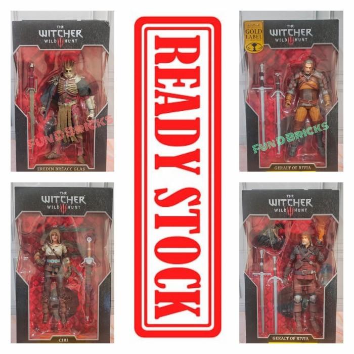 [[[ PROMO ]]] Mcfarlane The Witcher Wild Hunt Geralt of Rivia Ciri Eredin Gold Label