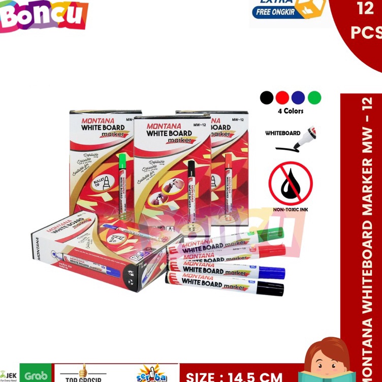 

JQBL5828 Spidol papan Tulis / Spidol Whiteboard (MW-12) / spidol murah / spidol papan tulis sekolah murah / spidol grosir murah bgt