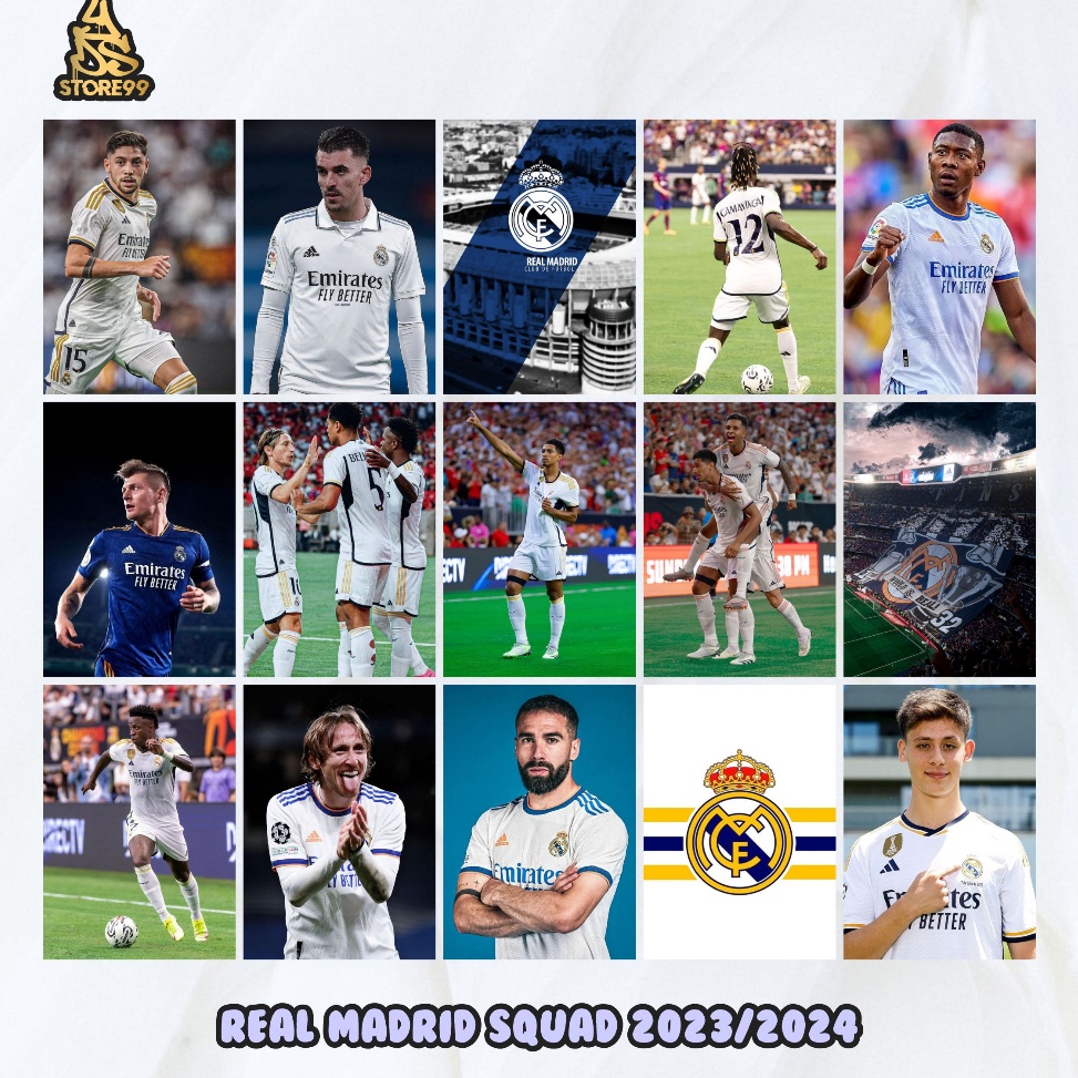 New Stock.. 15PCS Poster Bola Real Madrid