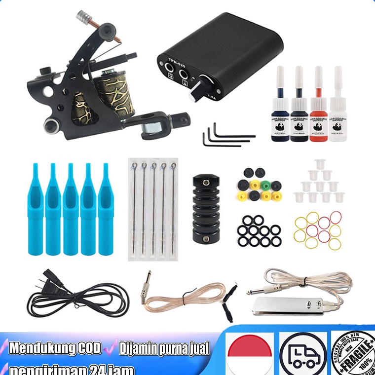 Paling Diminati.. peralatan tato mesin tato mesin tato starter kit kit tato untuk pemula tato bordir