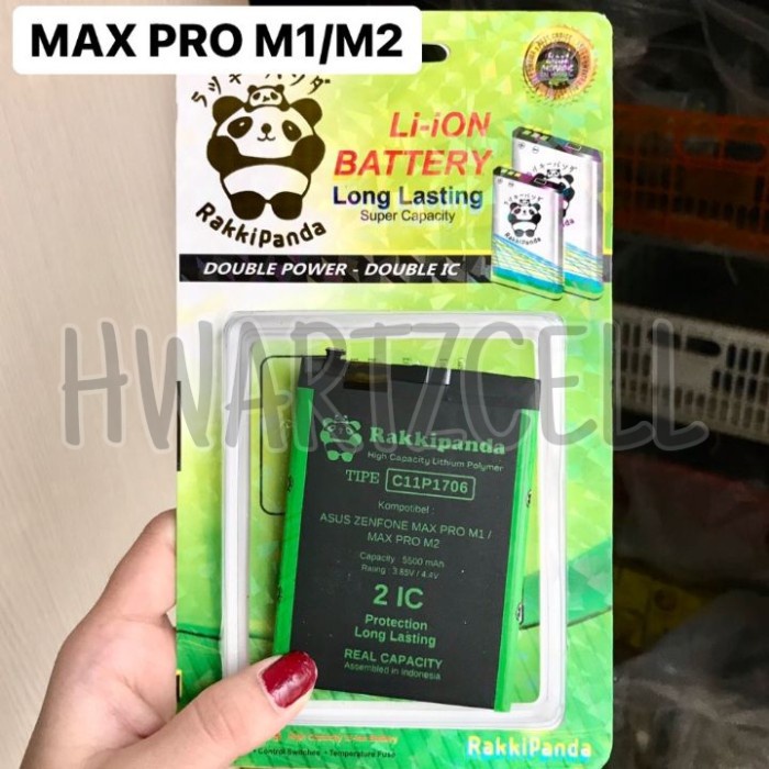 Baterai Rakkipanda double power ic asus zenfone max pro m1/m2 6000mAh
