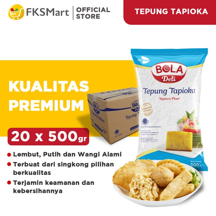 

Terlaris Bola Deli Tepung Tapioka 500 Gr Karton