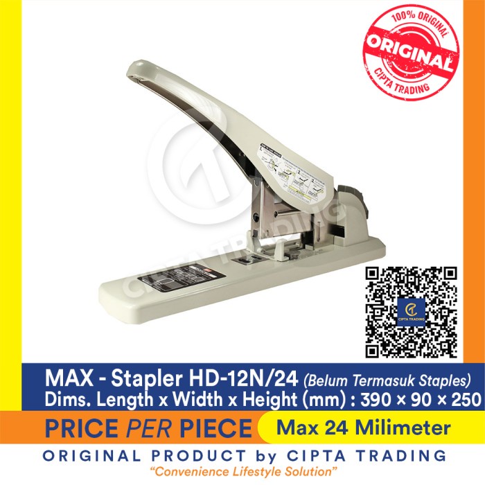

Terlaris Stapler - Max - Heavy Duty Stapler Hd-12N/24