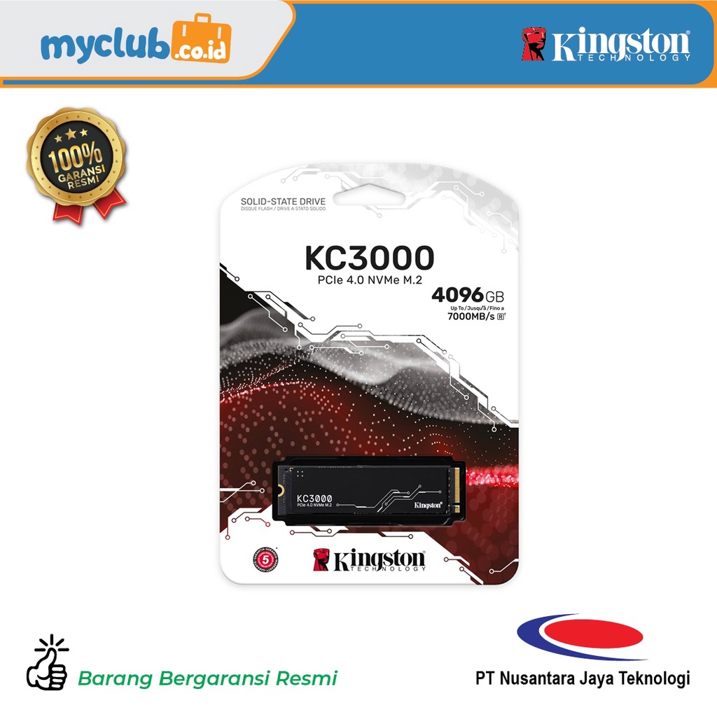 Kingston SSD KC3000 PCIe 4.0 NVMe M.2 4TB SKC3000D/4096G
