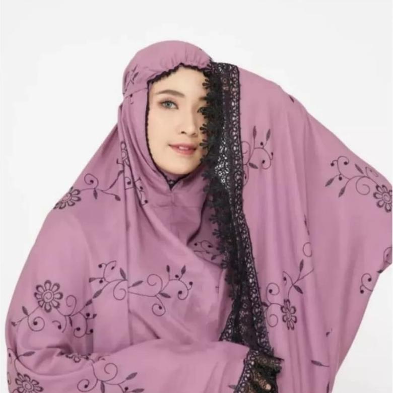 Hot Sale Mukena Motif Bunga Terbaru/Mukena Jumbo Wanita Kekinian S050934