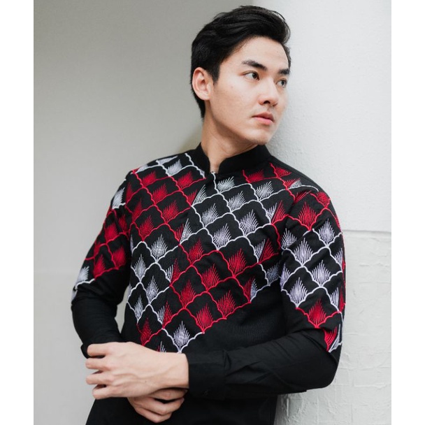Top Sale.. Kemeja Bordir Pria NUC.ID Aydin 01 (Hitam)