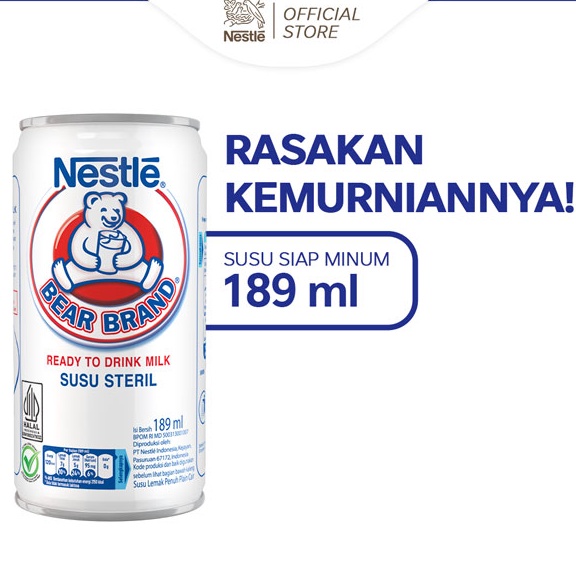 

SRPD8543 BEAR BRAND Susu Kaleng Susu Beruang Susu Steril 189ml