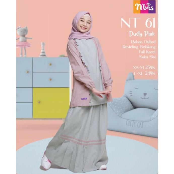 BAJU SETELAN Rok Anak Perempuan Remaja Muslim NT 61 Nibras