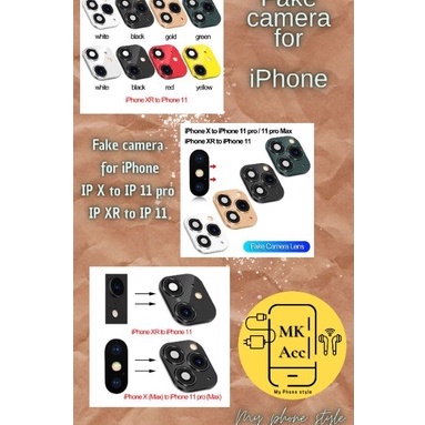 [A6O/♡) pelindung kamera fake camera lens lensa kamera tambahan palsu iphone x/xs max to iphone 11 p