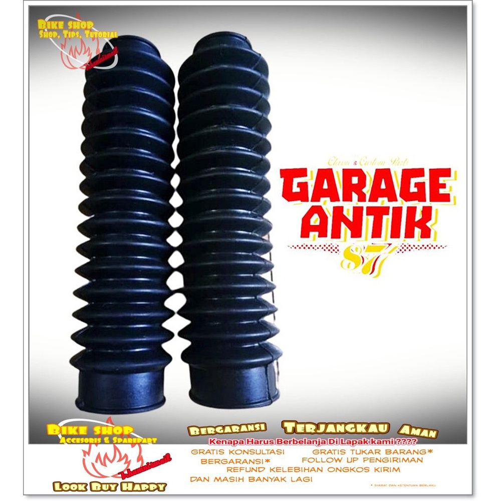 Karet Pelindung Shock Sok Depan Trail KLX- BYSON-KTM-CRF- CKD PASS motor clasik vintage