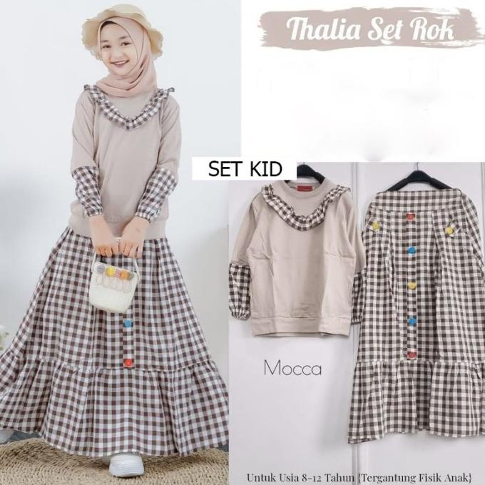 GAMIS ANAK TANGGUNG REMAJA BAJU MUSLIM SETELAN ROK LENGAN PANJANG