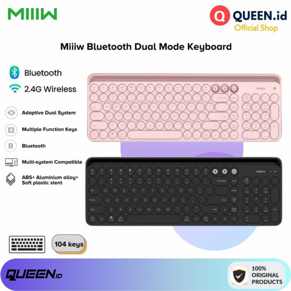 ORDER SEKARANG Xiaomi MIIIW Keyboard Wireless Dual Mode Keyboard - Xiaomi Wireless Keyboard