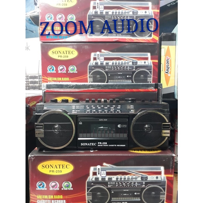 Radio Kaset Pita Sonatec Pr-259 Usb/Sd/Mmc/3 Band Radio