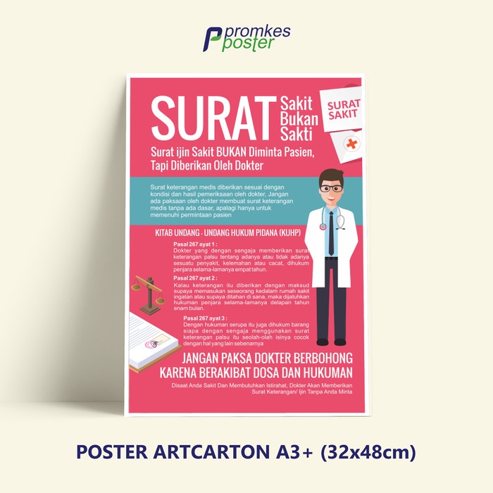 Poster Kesehatan Surat Sakit Bukan Surat Sakti