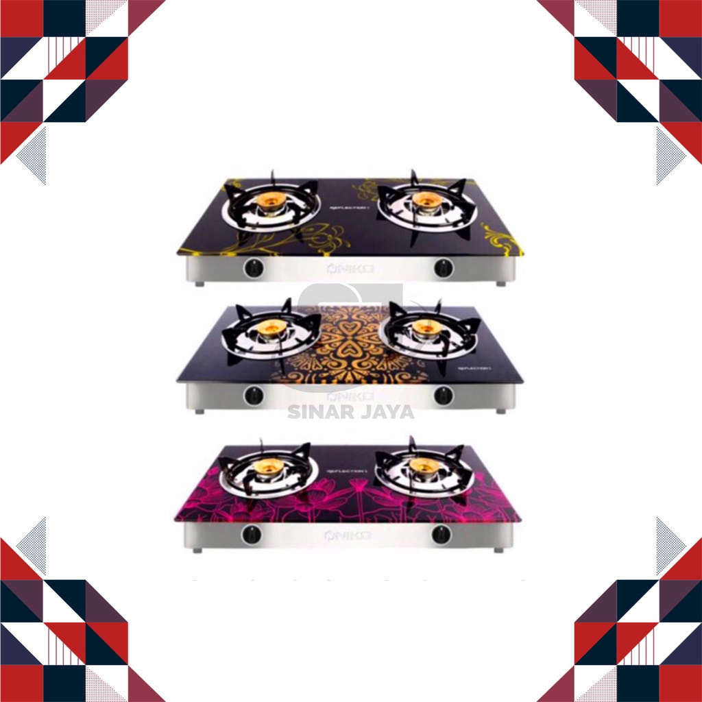 Kompor Gas 2 Tungku/Kompor Gas Kaca 2TK NIKO