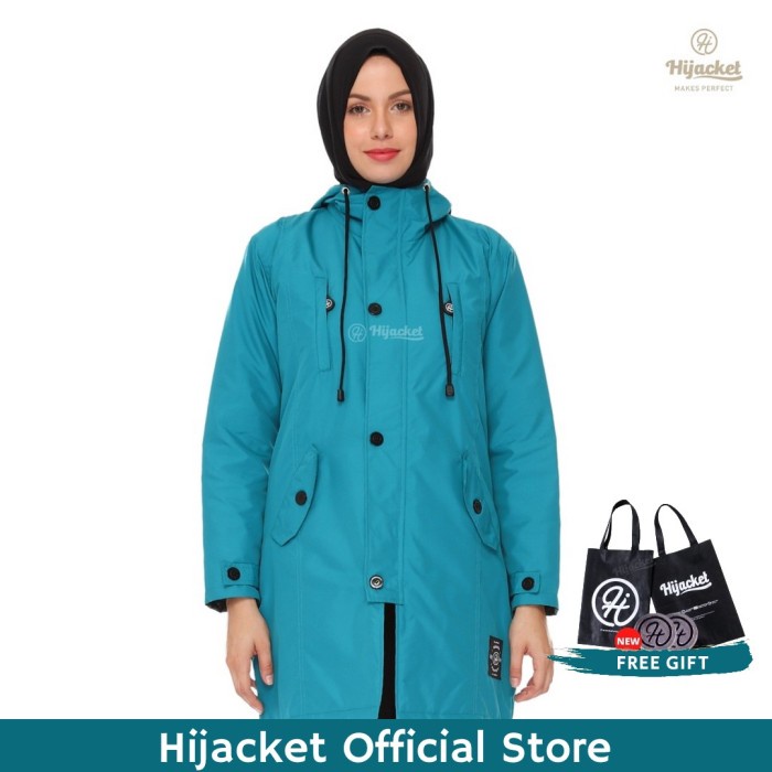 Hijacket Ixora Original Bondi Green Jaket Hijab Muslimah Jaket Wanita