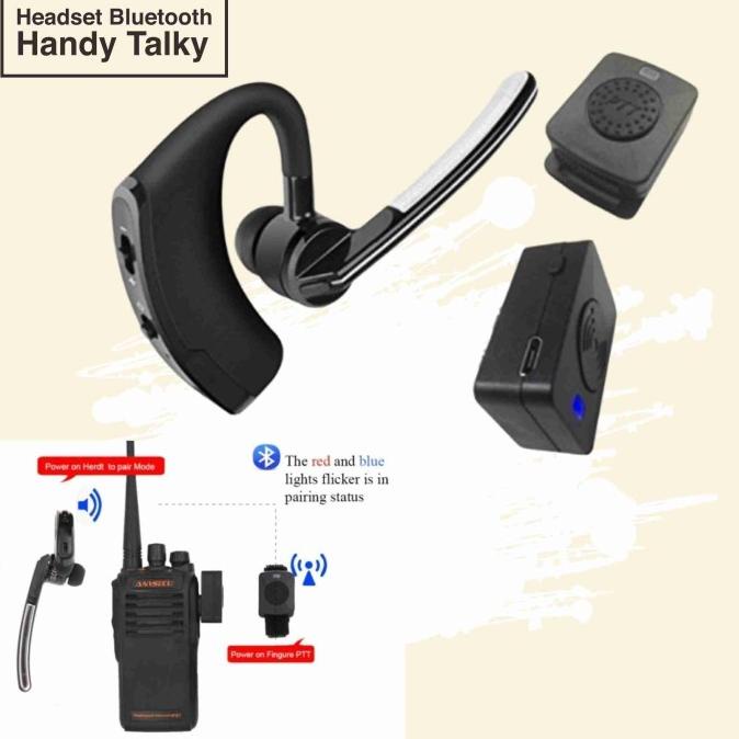 Headset Bluetooth HT Earphone Earpiece Wireless Radio Walkie Talkie