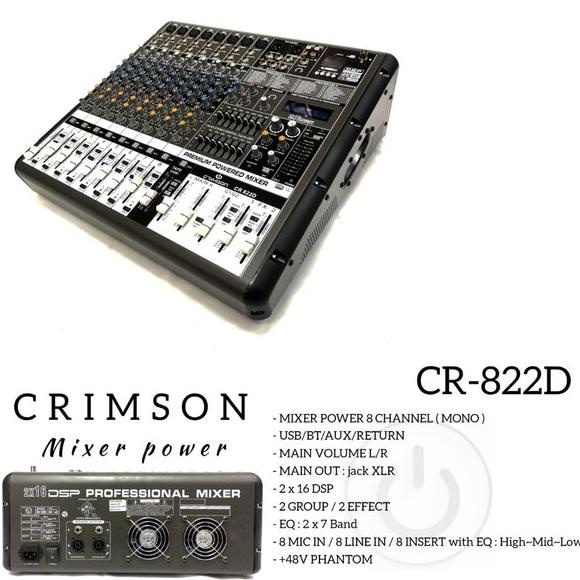 POWER MIXER 8 CH PREMIUM CRIMSON CR822FX
