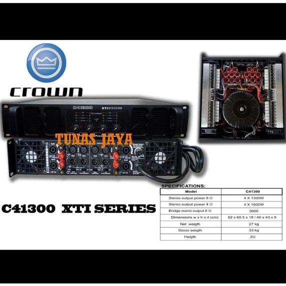 FREE ONGKIR POWER AMPLIFIER CROWN C41300 XTI SERIES - C41300XTI SERIES 4 CHANNEL 4 X 1300 WATT