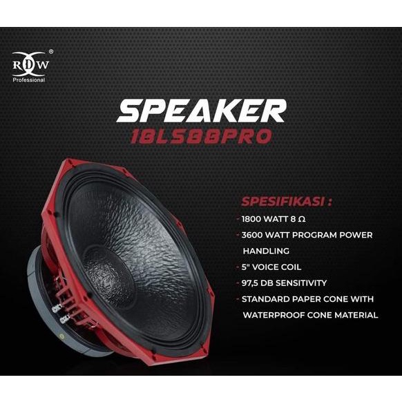 SALE Komponen speaker RDW 18LS88 Original