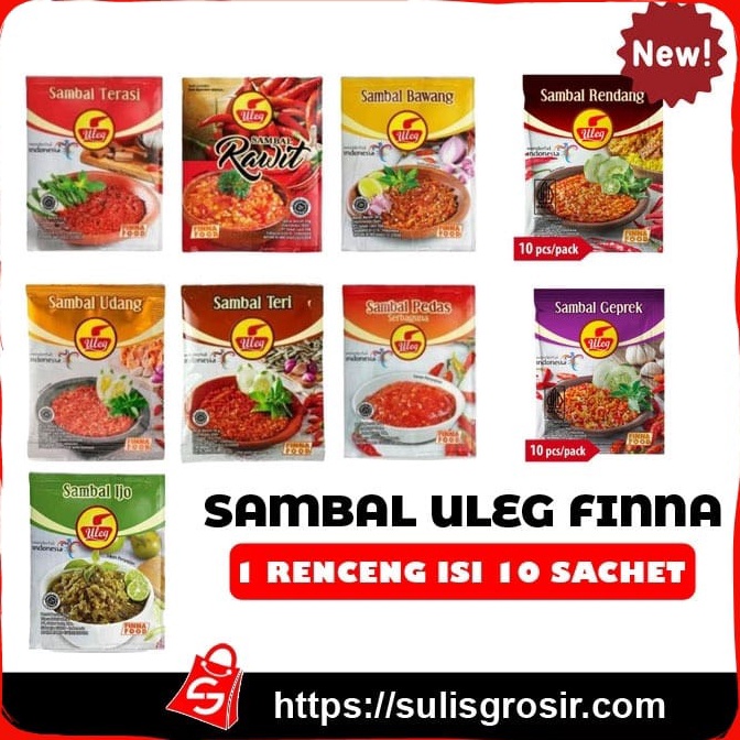 

6.6 Brands Festival Sambal Uleg Finna Sachet 1 Renceng Isi 10 Sachet