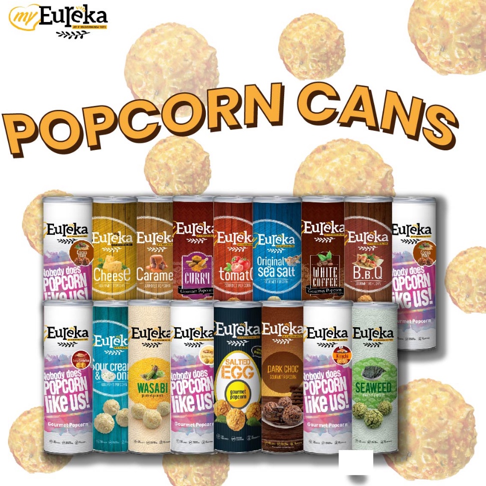 

7.7 Brand Eureka Popcorn ALL CANS 70g/90g/100g
