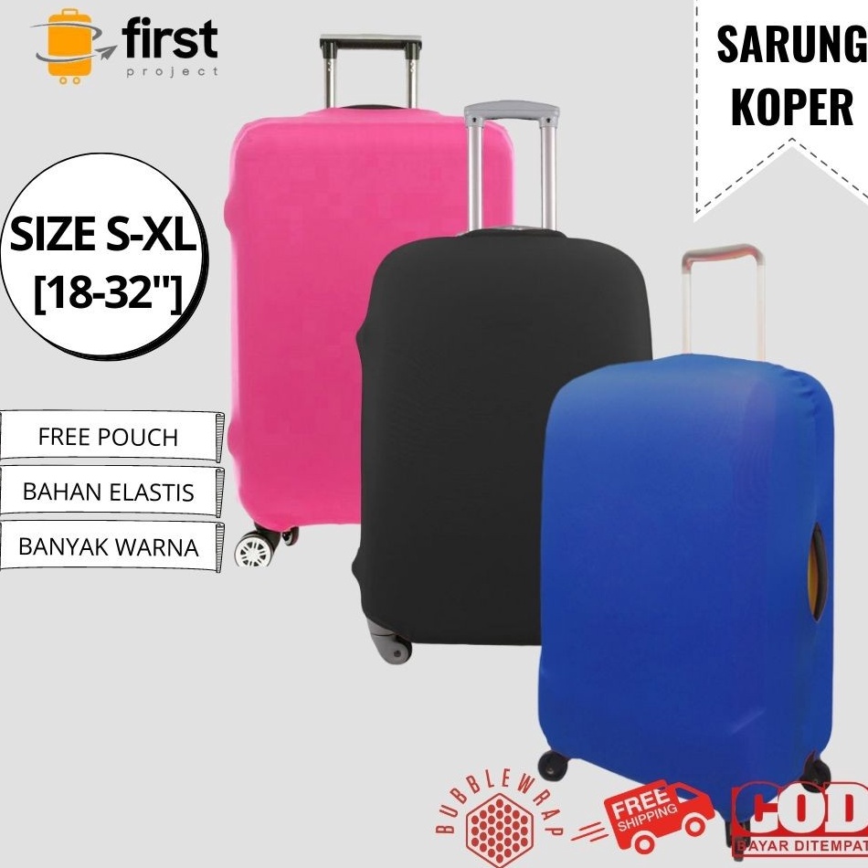 Buy NowUu1U5 FIRST PROJECT – Luggage Cover Sarung Koper Pelindung Elastis Polos S/M/L/XL 18/20/22/24