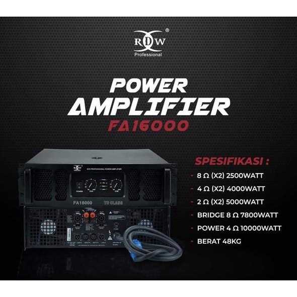 Power amplifier RDW FA16000 class TD GEN 2 Original