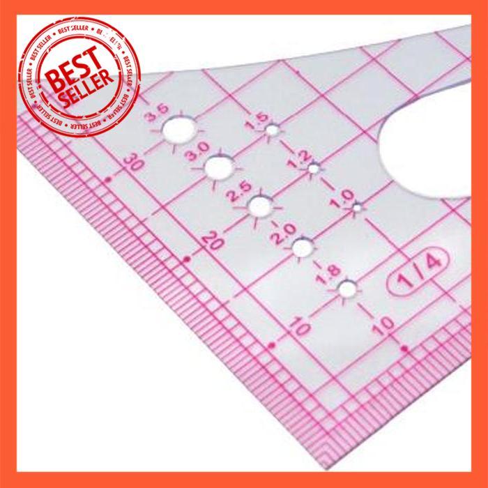 

PENGGARIS JAHIT NO 8514 POLA BUSANA BAJU SEGITIGA 4 X 6 INCH | SGW