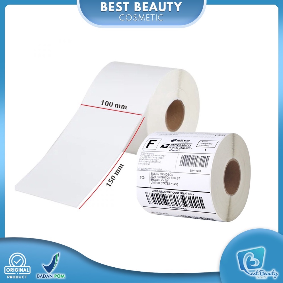 

KNMT5566 ★ BB ★ Kertas Thermal 100x150 mm - Label thermal barcode Roll A6