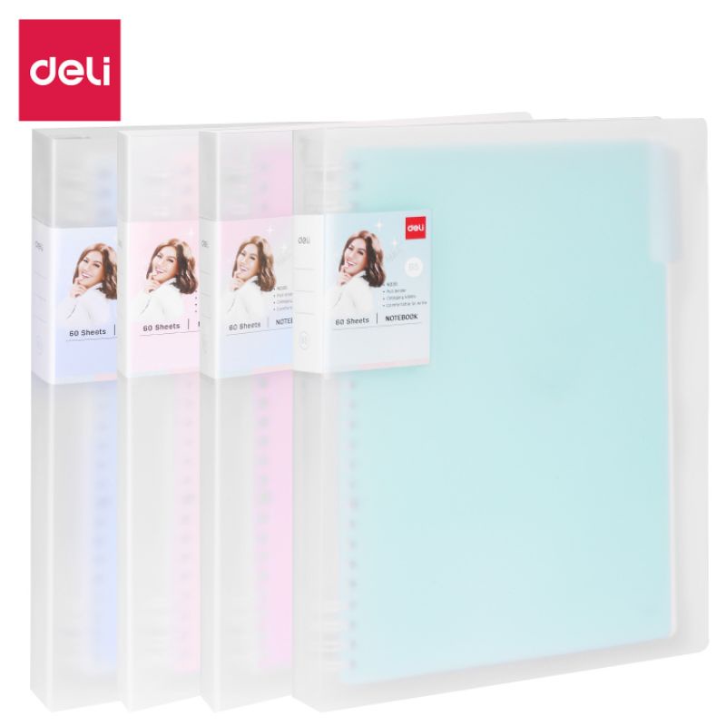 

[DELI X AGNEZ MO] Deli Loose Leaf Notebook / Binder / Buku Catatan A5 B5 Ring Plastik Ringan Gratis Isi CN03X