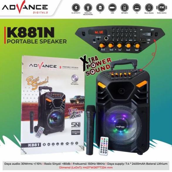 SALE Speaker meeting bluetooth Advance K881 N ukuran jumbo speaker 8 inci