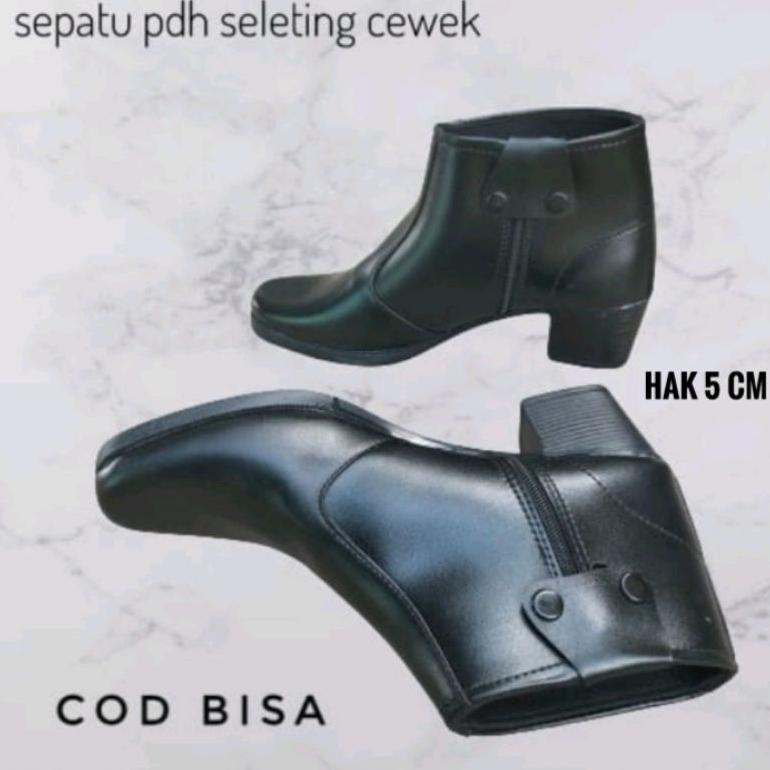 KUALITAS NO 1 sepatu wanita/ sepatu PDH cewek/ sepatu PDH sleting/ sepatu dinas/ sepatu security cew