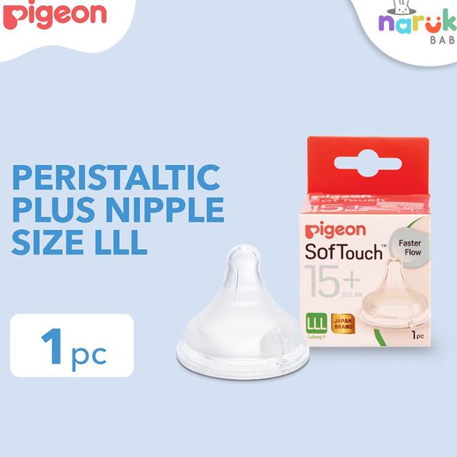 Pigeon Dot Nipple Peristaltic Plus Wide Neck Size Lll Isi 1 Pcs