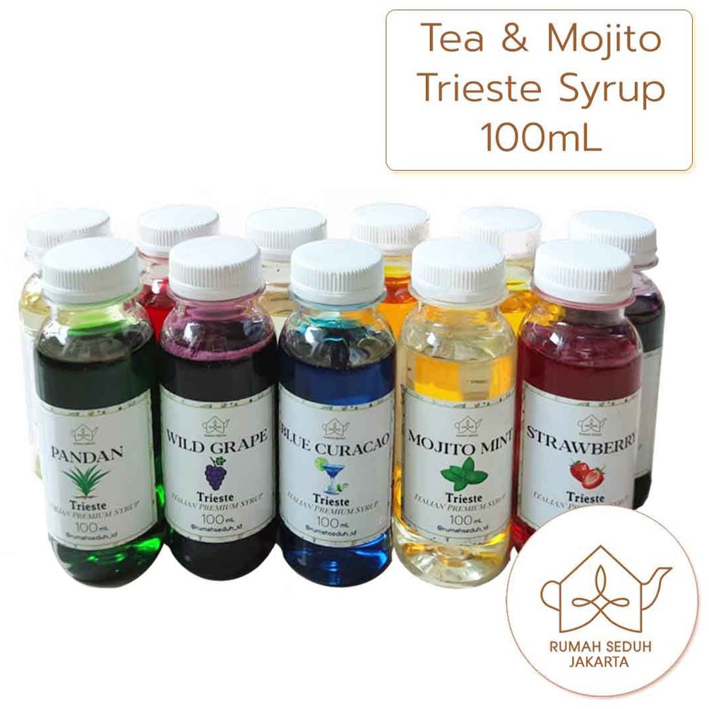 

7.7 Promo Brand Trieste Syrup kecil 100 mL - Sirup Rasa Buah dan Herbal varian Teh dan Mojito